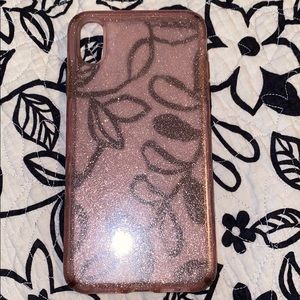 Pink shimmer speck case iPhone XS Max